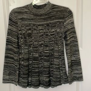 Hunter Green Marble Cable Knit Sweater Small Petite
